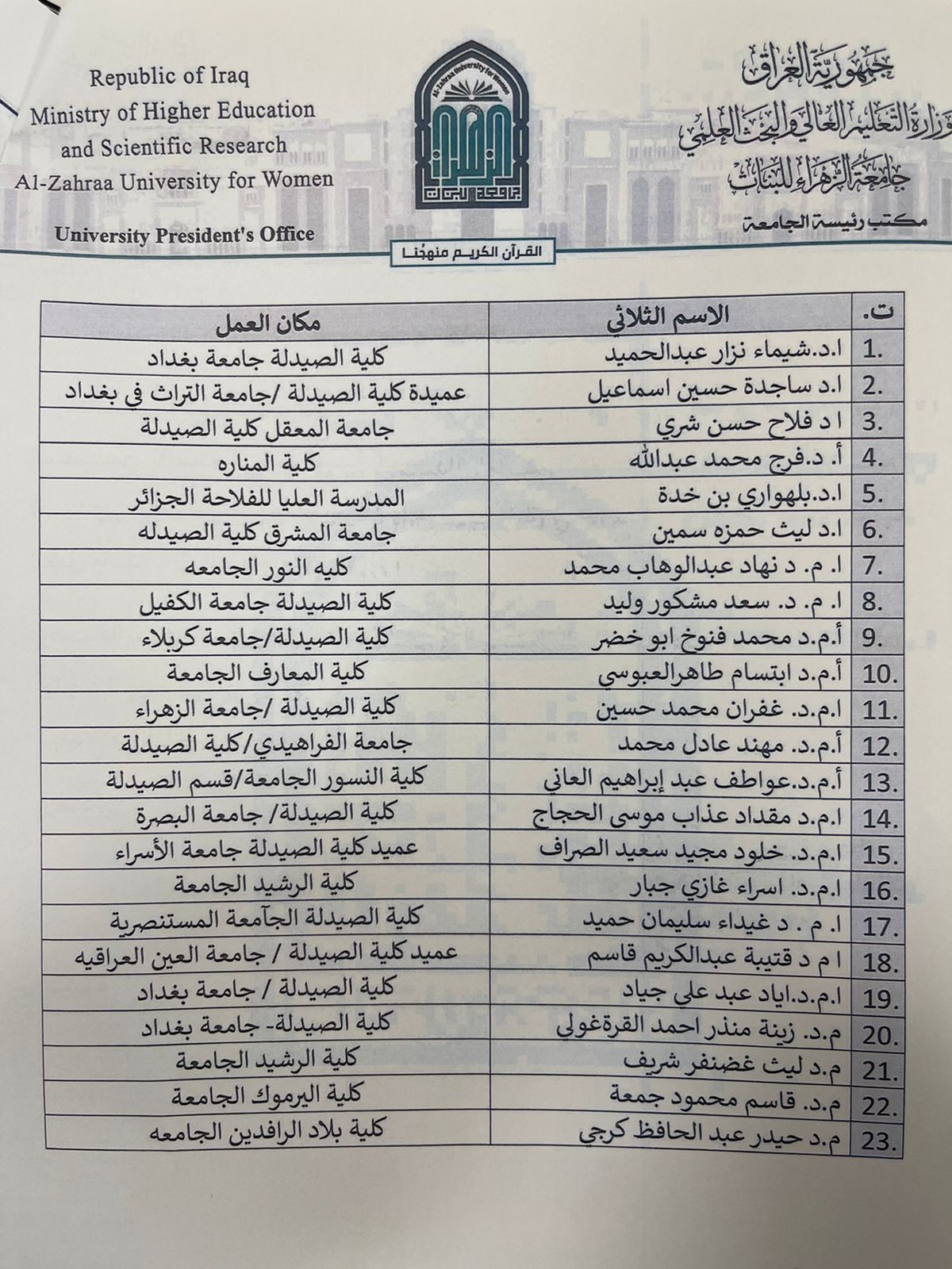 وثيقة الاختيار - الصفحة الثانية