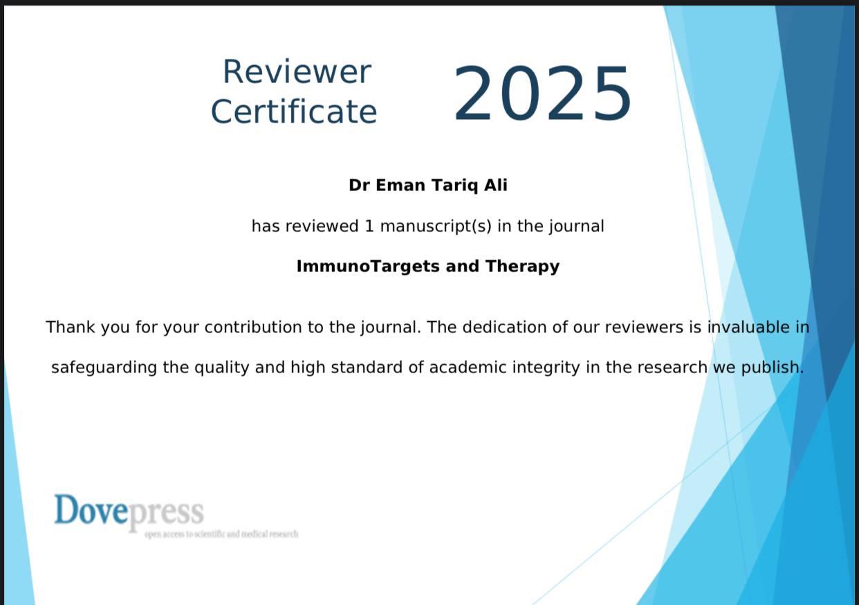 مقيم علمي لمجلة الربع الأول Q1